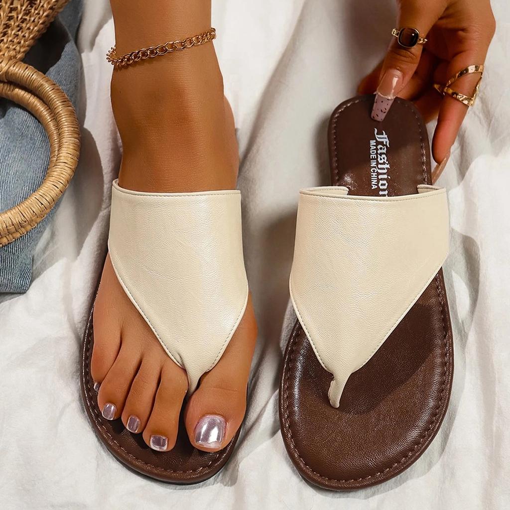 Women's Sandals 2025 Summer Women Flat Shoes Soft Pu Leather Sandalias De Mujer Summer Sandals Women Beach Footwear