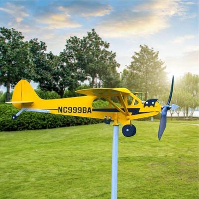 Garten-Windräder Flugzeug-Windmühle Für Rasen Rotierende Metall-Wetterfahne Hof-Kunst Windrad Für Veranda Hinterhof Outdoor