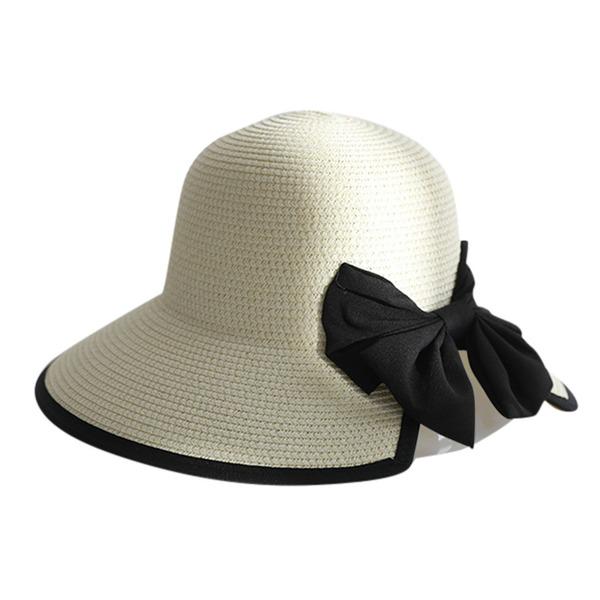 Frauen Sonnenhut Großen Bogen Breite Krempe Floppy Sommer Hüte für Frauen Strand Panama Stroh Hut Sonnenschutz Visier Femme kappe