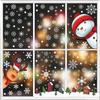 Festliche Elektrostatische Weihnachtsfensteraufkleber: Design mit Weihnachtsmann & Schneeflocke für Einkaufszentren & Geschäfte