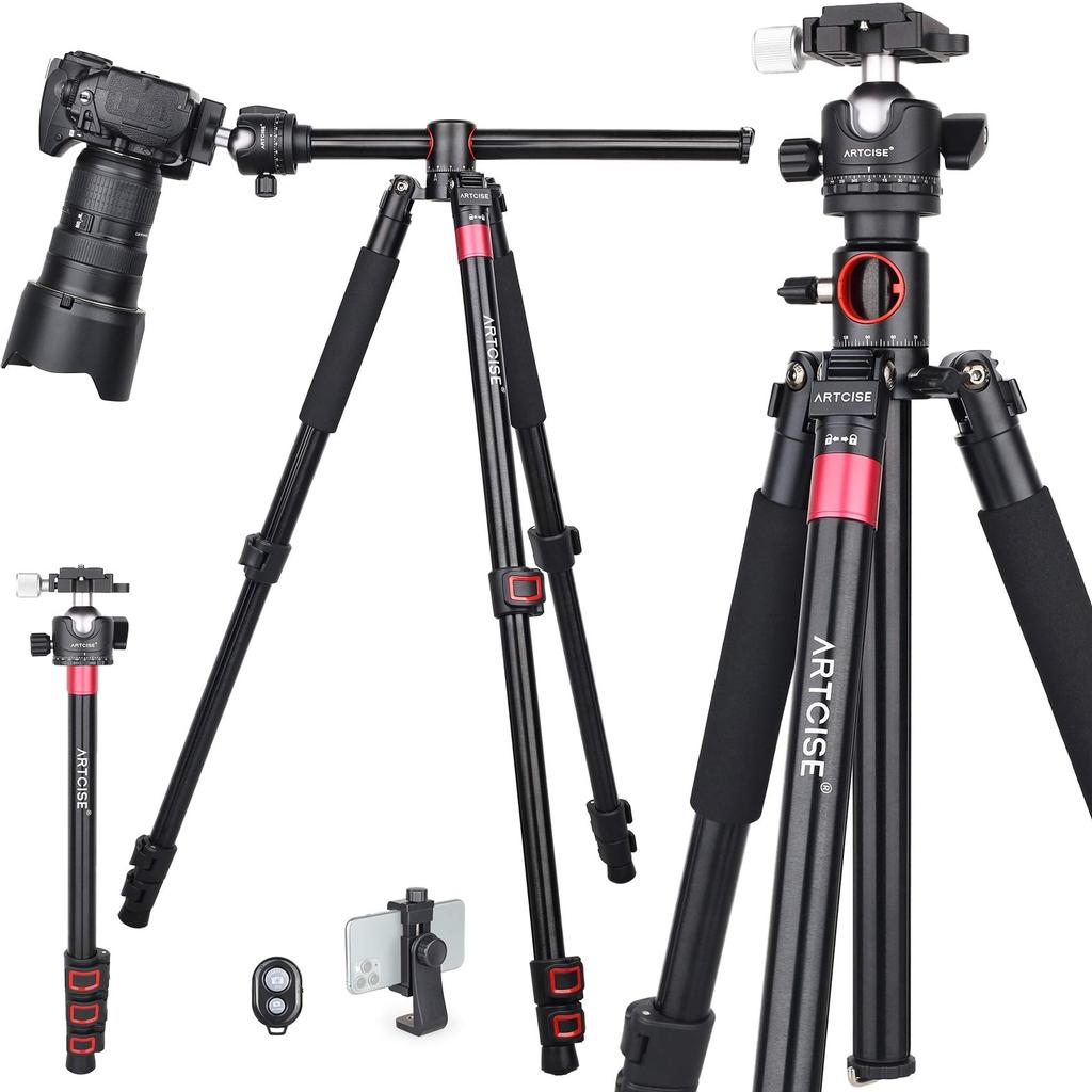 View Elevator Low Center of Free Ball Head Ideal for 160 Aluminum Variable 4 Lever Lock Horizontal Axis Center for SLR DSLR Video Bird's-eye Camera,