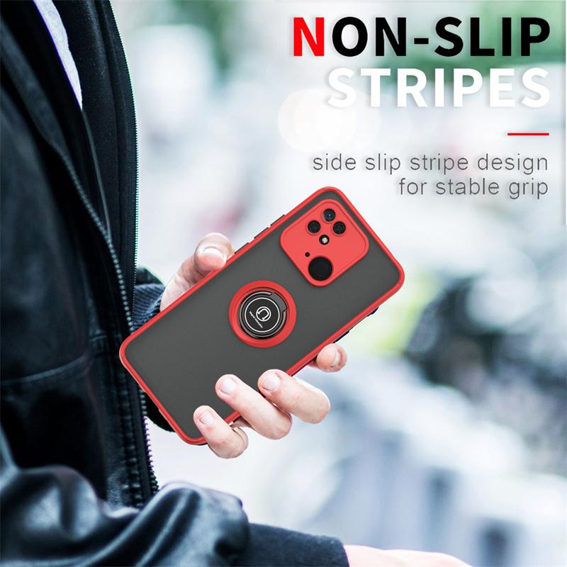 Hülle Für Xiaomi Redmi 10C 10 10A Hülle Stoßfest Matte PC Armor Handyhülle Für Redmi 9C 9 9A Magnetischer Ring Ständer Halter Abdeckung