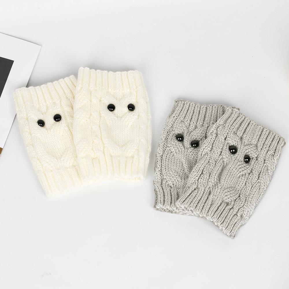 Cozy Japan-Korea Owl Woolen Ankle Warmers: Warm & Cold-Proof Knitted Boot Cuffs