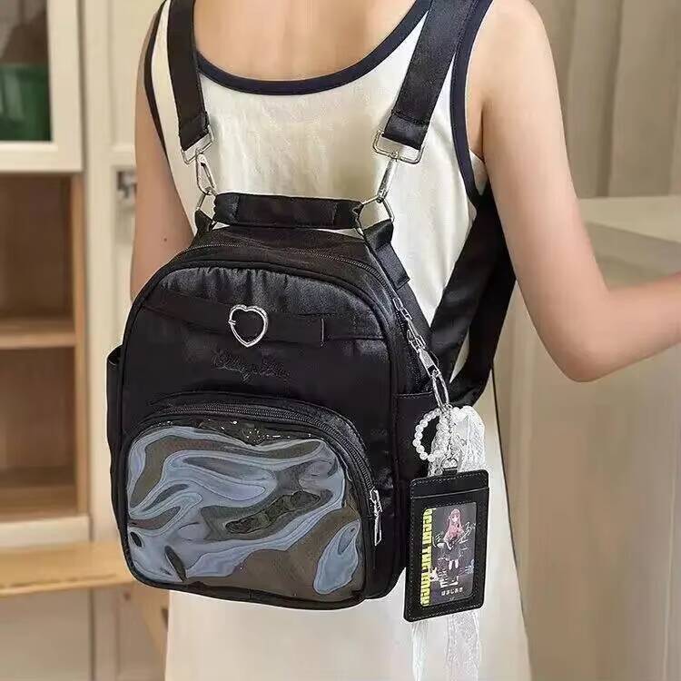 New Y2K Ita Carry Carrier Sweet Girls Transparent Bag Style Ladies' Spacious Casual Tote Bag DIY Display Handbag Rucksacks