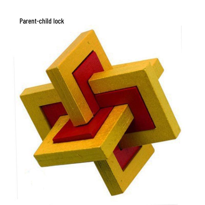 100-Piece Kongming Lock Wooden Puzzle Set for Kids and Adults