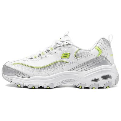 DLites Comfortable Versatile Casual Fashion Retro Breathable Low-Top Dad Shoes Women Sneakers White Silver 150246-WSLM