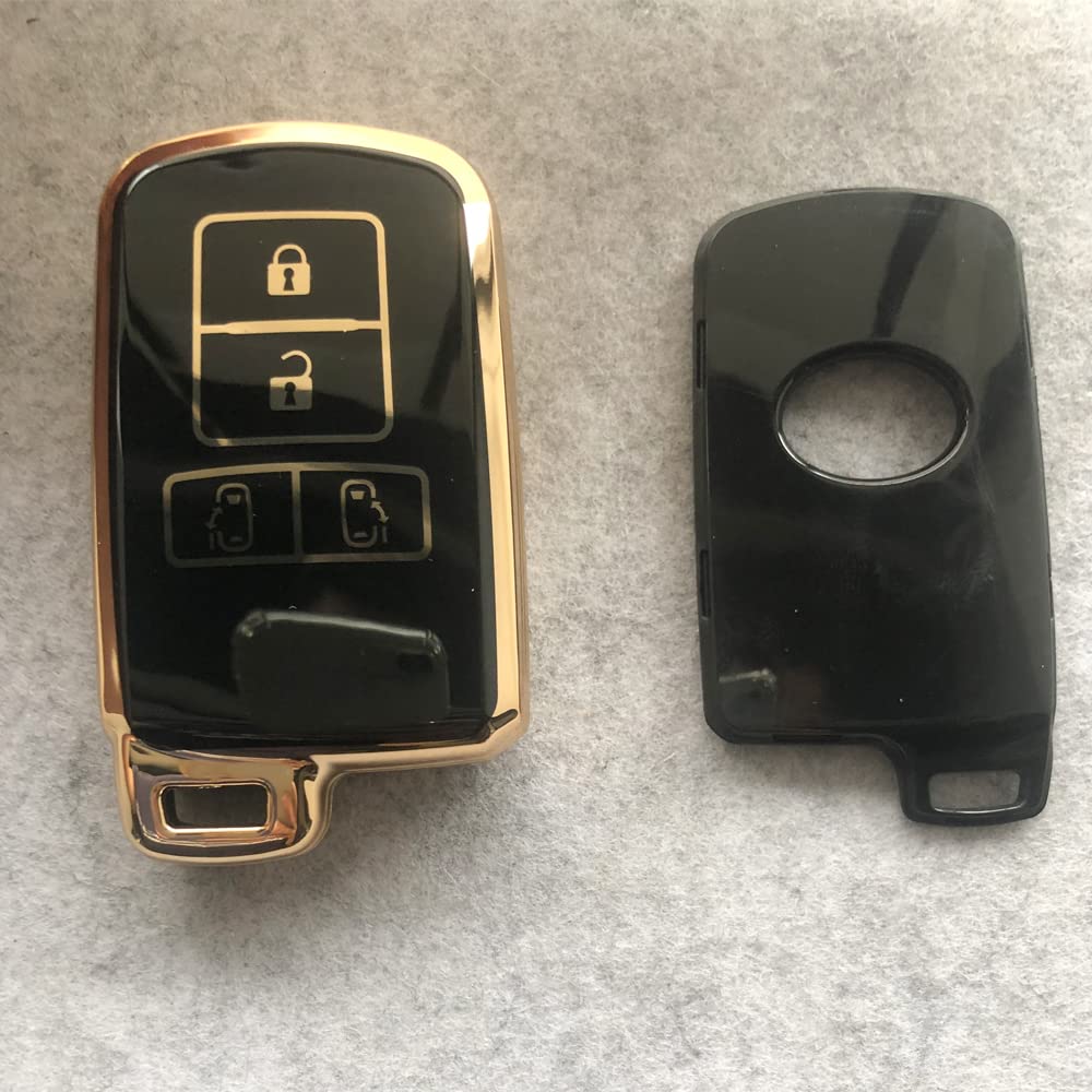 Kinotaka TPU Smart Key Case for Toyota Cars, 4 Buttons, Double Sided Slide Type,