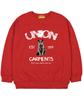 UNION GARMENTS [Fleece-Lined] Union Cat Oversized Sweatshirt Red