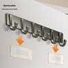 No-Drill Adhesive Wall-Mounted Bathroom Coat Hook with No-Trace Design
