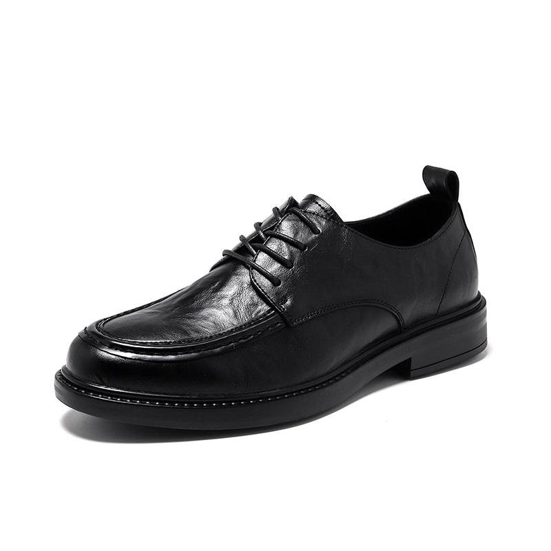 

2024 Кожаная Модная Обувь Оксфорды для Мужчин На Шнуровке Стильная Вечерняя Обувь для Выпускного Вечера Под Длинные Платья Мужская Обувь Деловая Офисная Мужская Обувь Повседневная 44 чёрный