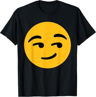 Lustiges Emoticon Grinsendes Sarkastisches Gesicht der Verachtung T-Shirt