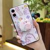 Fashion Design Dirt-resistant Phone Case For Samsung Galaxy A07 Glitter Soft Case Rotatable Stand Skin Feel Silicone TPU