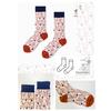 ETSMON Crew-length Socks Women Stylish Unique Design Elastic Breathable Floral Pattern Colorful High Crew Length Casual Gift Cotton All-season Unisex