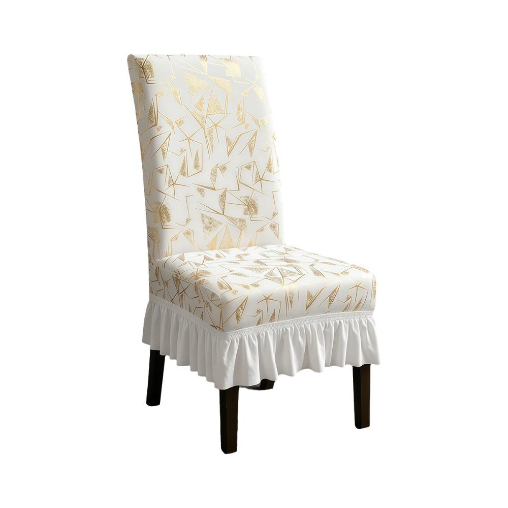 Dustproof Skirted Chair Cover Wear-resistant Dinning Seat Case Chair Slipcover  Living Room