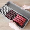 Expandable Knife Organizer Adjustable Compact Flatware Cutlery Tray Kitchen Drawer Knife Block for Cooking Utensils
