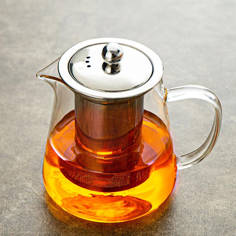 Chinese Kung Fu Tea Pu 'er Tea Pot Flower Teapot Coffee Pot Heating Glass Tea Set High Quality Glass Teacups