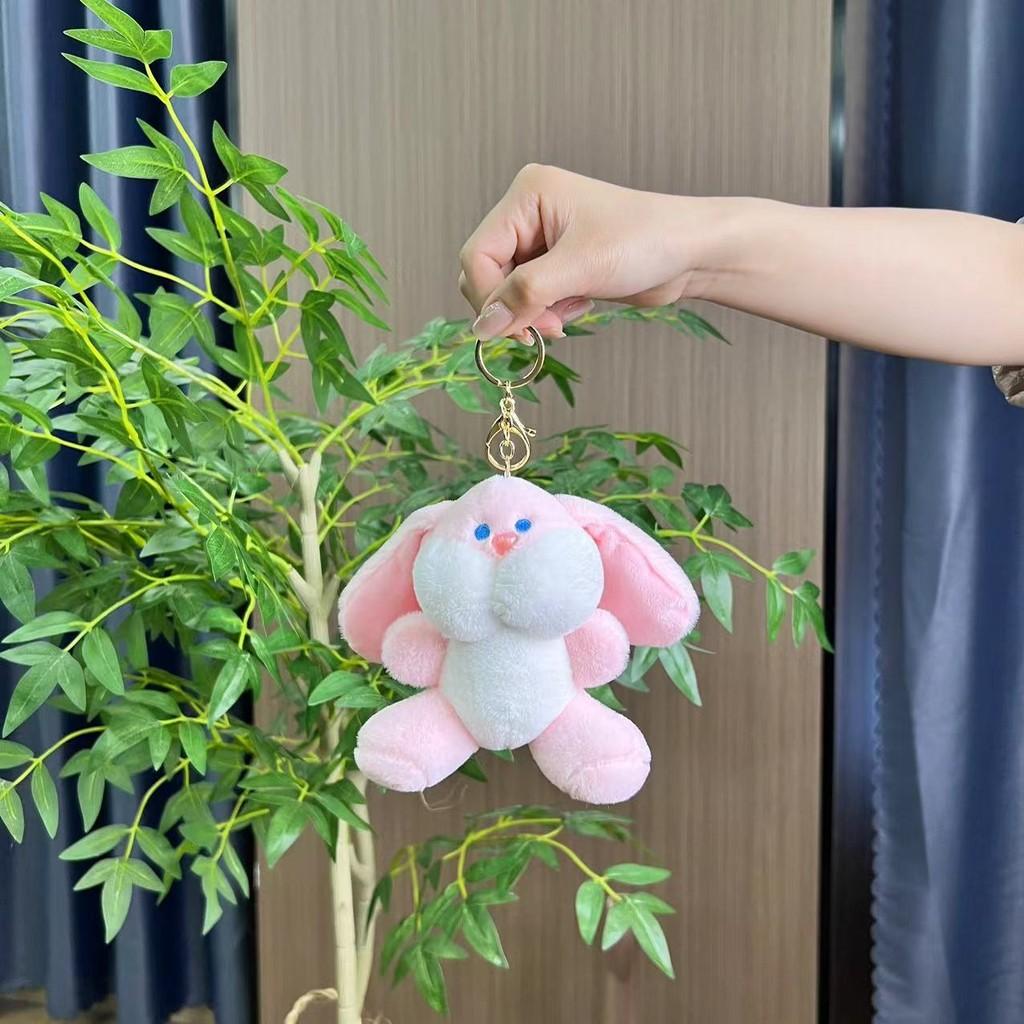 Adorable Cartoon Plush Rabbit Keychain Charming Backpack Pendant For Creative Accessories