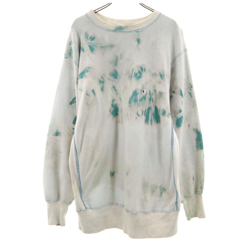 Champion 90s Reverse Weave USA Made Old Embroidered Tag Bleaching Long Sleeve Sweat Trainer Men's Used