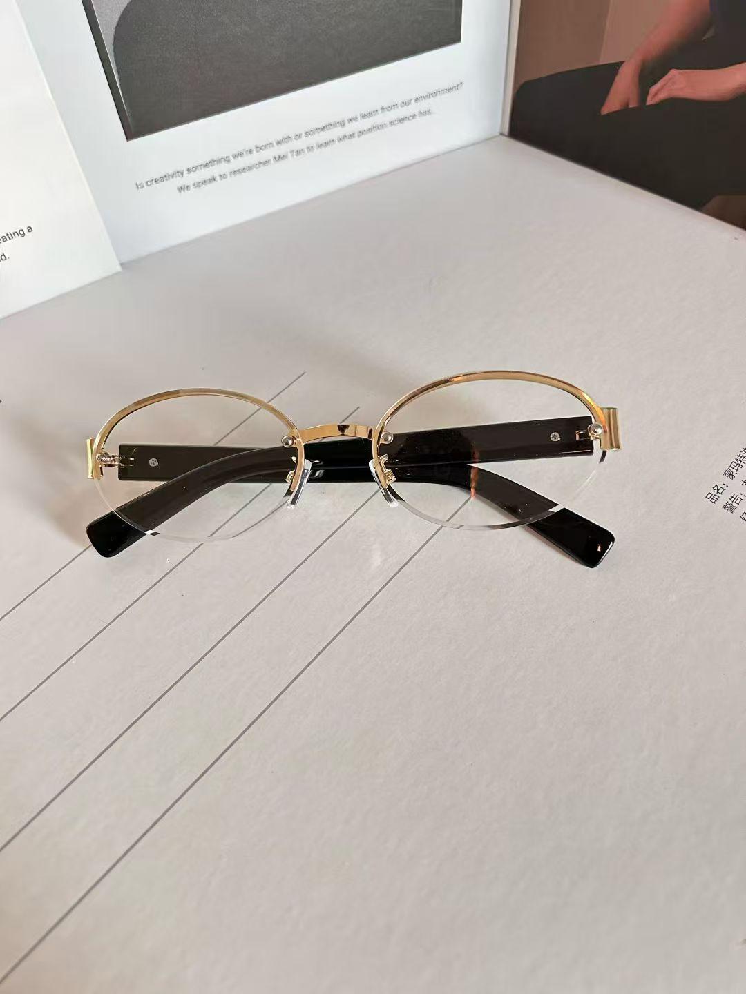 Oval Shape Women Sun Glasses Rimless Cut Edge Anti-reflective Female Sunglasses Driving Travelling Men Sunglass