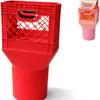 Square Cup Holder Expander for Car, Milk Crate Cup Holder, Anti-Slip Large Drink Stabilizer, Universal Vehicle Spill Proof Organizer for Truck SUV
