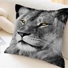 Federa per Cuscino Leone Animale Copricuscino da Lancio per Auto Divano Auto Regalo di Natale 40x40cm 45x45cm