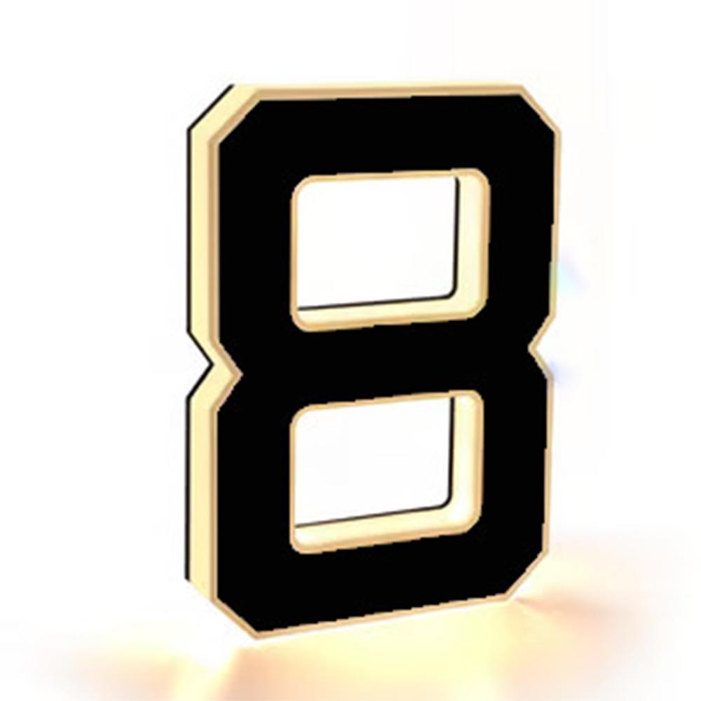 12V Power Illuminated House Number Sign 0-9 A-B Home Wall Decor LED Address Sign House