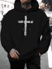 2026 Music Festival Summer New Arrival Unisex Casual Versatile Style Fashion Hoodie with  Cross Print On Sweatshirt, Featuring Bold Rugged Lines and L