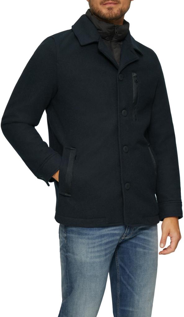 Winter Jacket s.Oliver Jacket Double-Layer-Optik Marine