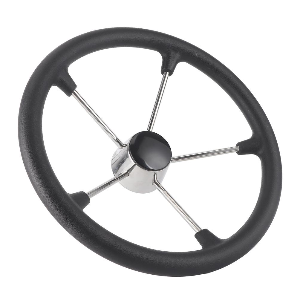 15.5in Boat Steering Wheel 304 Stainless Steel with PU Foam Marine Hardware Accessory