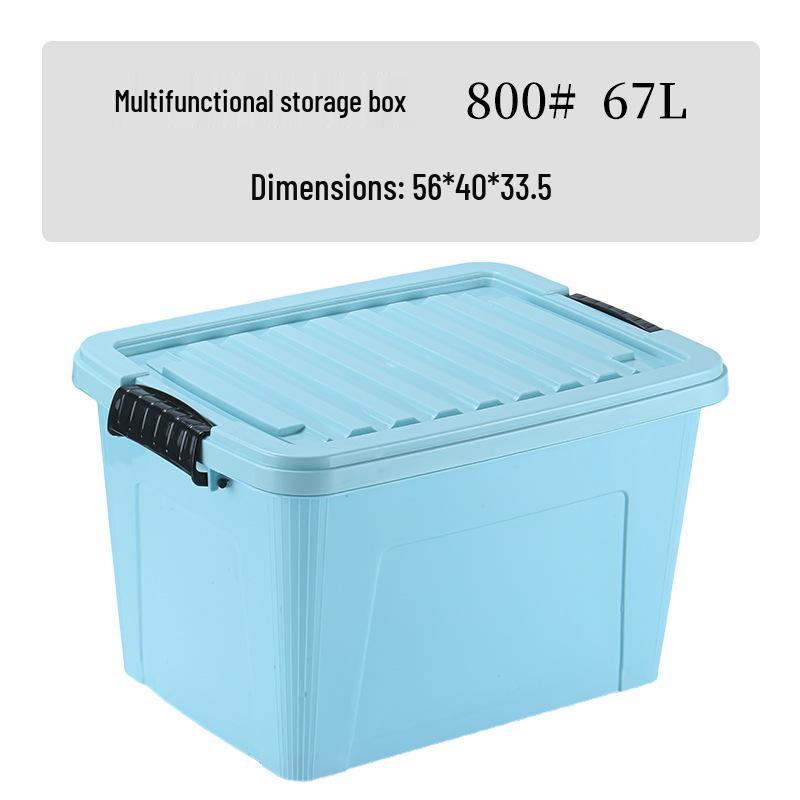 Wheeled Plastic Organizer Box with Lid for Clothes and Toys