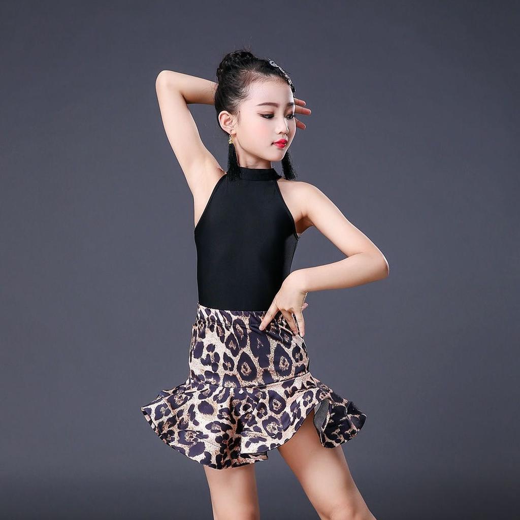 Costume da Palco Danza Latina per Bambine e Ragazze per Competizione di Ballo Liscio Festa Top o Gonna Completo Abbigliamento Professionale per Performance per Bambini