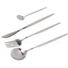 4 Piece Flatware Set Mirror Polished Cutlery Utensil Set Restaurant Eating Tableware Set for Restaurant Home