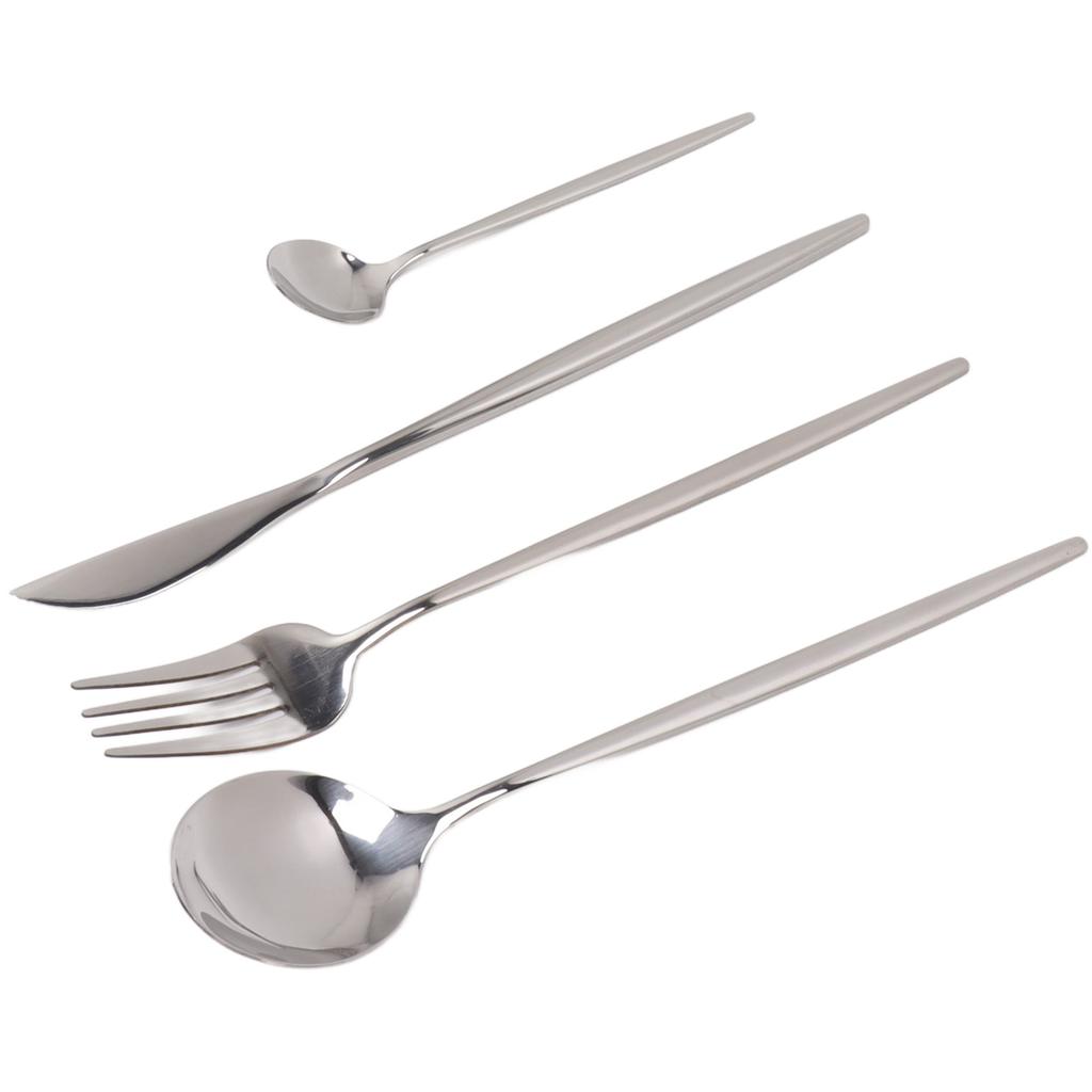 4 Piece Flatware Set Mirror Polished Cutlery Utensil Set Restaurant Eating Tableware Set for Restaurant Home