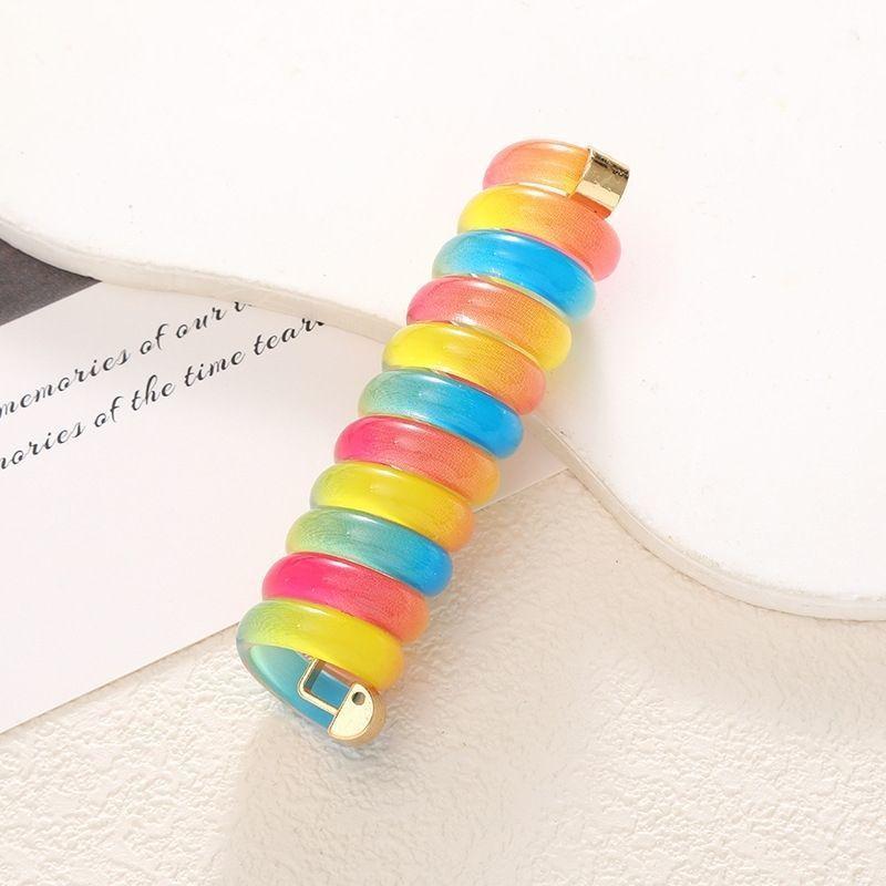 Elastici per Capelli a Spirale per Bambini, Elastici Magici Colorati Cambia Colore in Plastica Gomma per Code di Bambina
