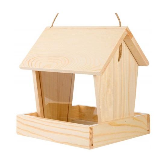 

Деревянная подвесная кормушка для птиц с крышей, легко открывающейся, погодоустойчивая, для улицы, для диких птиц, для сада, патио, балкона, контейнер для семян большой емкости для 1pc