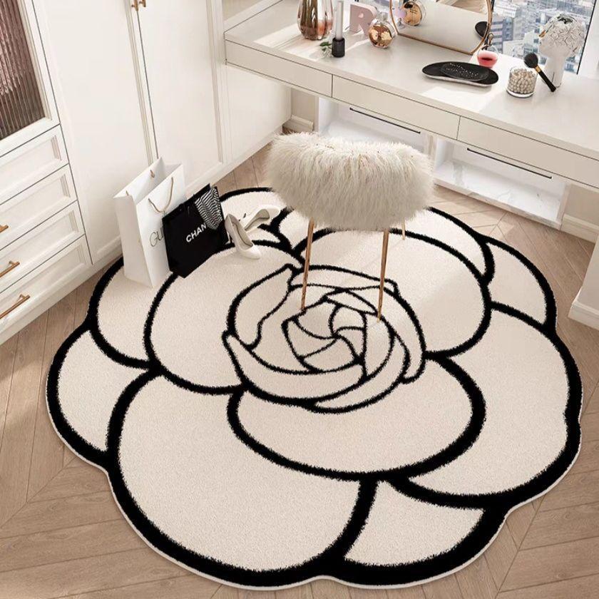 Irregular Circular Living Room Carpet Bedroom Bedside Carpet Dressing Room Study Room Swivel Chair Floor Matc