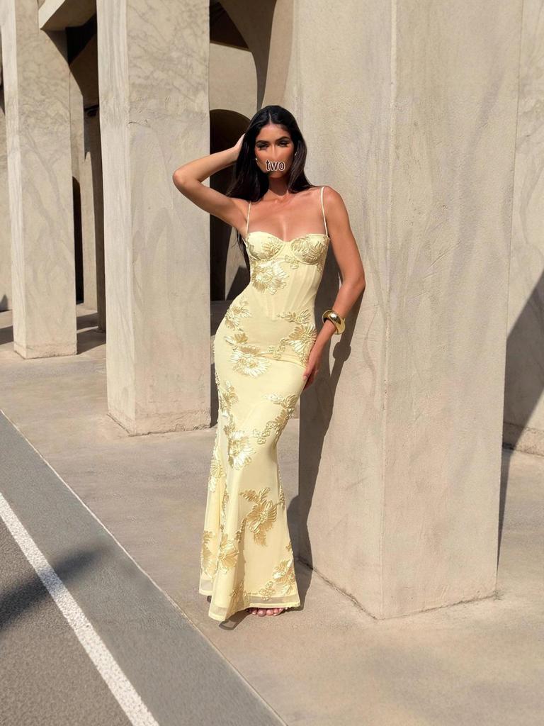 Summer Pearl Bow Backless A-line Dress