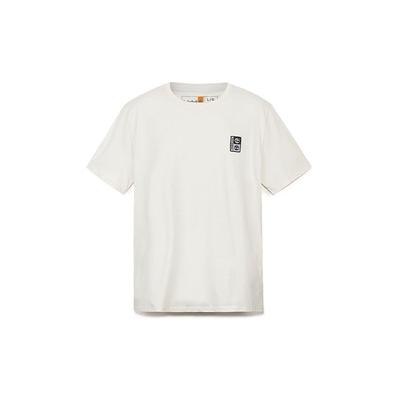 Timberland Casual Breathable Reflective T-Shirt Unisex Tops Vintage-White A2R85-CM9