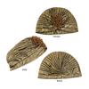 Damer Topphatt Rombus Rhinestones Dekor Plissert Turbanhatt Gullbelagt Pyntet Hatt Elastisk Design Hodeplagg