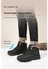 Red Dragonfly Men's High-Top Winter Snow Boots - Warm, Thickened Velvet, Non-Slip Sole, Casual Style.