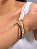 1 Piece 18k Gold Plated Stainless Steel Bamboo Bracelet Fashion Light Luxury Colourful Bracelet For Women's Daily Accessory