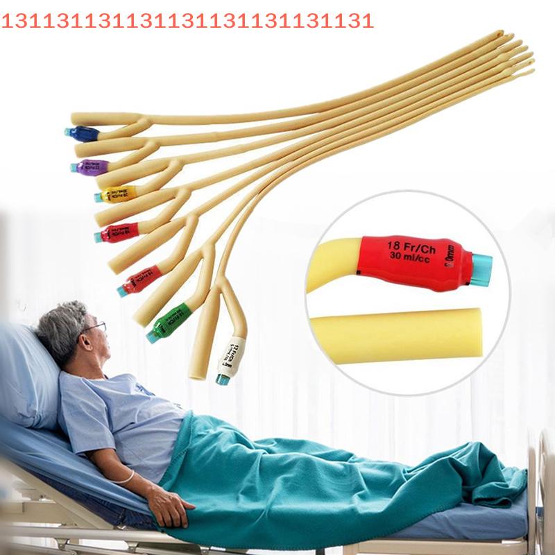 1pcs 2/3 Chamber Latex Catheter Silicone Coated Sterilized Urethral Catheter Male/Women/Children Urinary Catheter