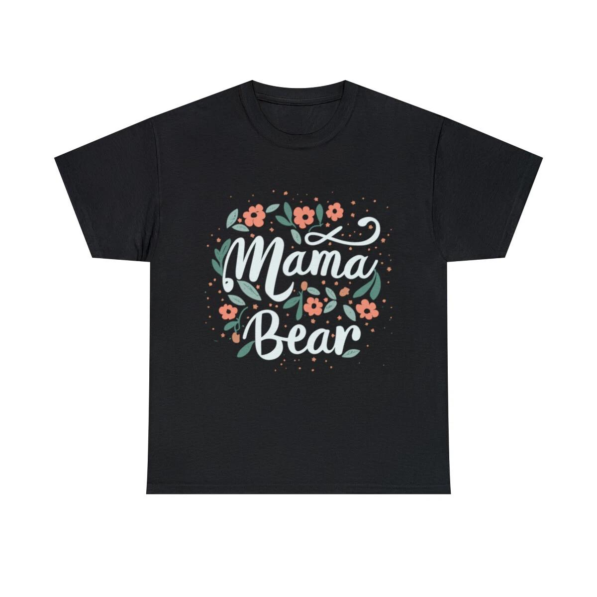 Mama Bear Floral Graphic Tee Shirt, S-5XL S