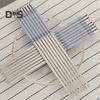 Rostfritt stål 5 par matpinnar porslinsmönster Anti-halk Snygga pinnar för kinesisk mat