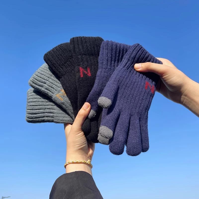 Winter Verdickte Plüsch Strickhandschuhe Touchscreen Fahrhandschuhe Outdoor Kältefest Warme Handschuhe