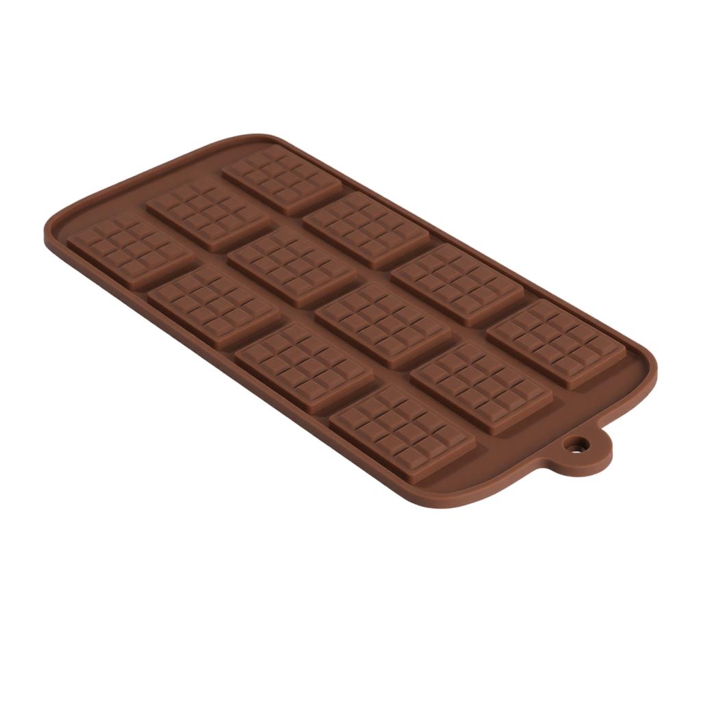 Food Grade Silicone Chocolate Mold Rectangle Bar Shape Flexible Non-Stick Baking Mold for Cake Candy Cookie DIY Kitchen Tool
