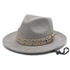 New European and American Retro Style Double Belt Classic Peach Heart Top Jazz Hat, Men's and Women's Top Hats
