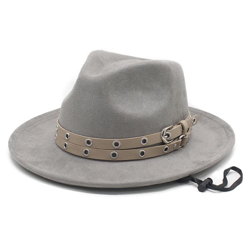 New European and American Retro Style Double Belt Classic Peach Heart Top Jazz Hat, Men's and Women's Top Hats