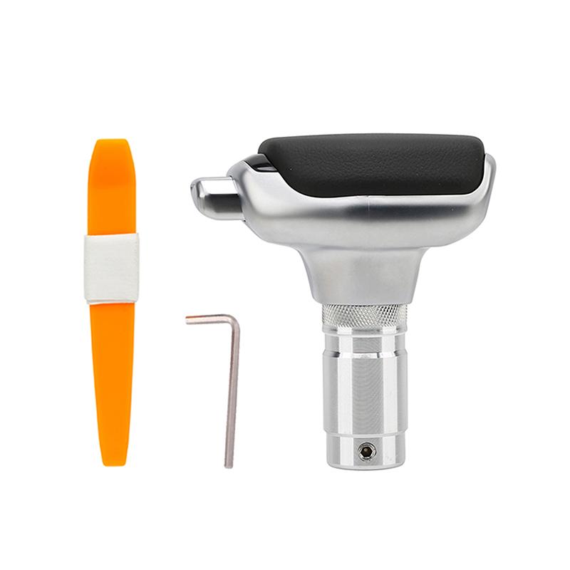 Universal PU Leather Automatic Car Gear Shift Knob Shifter Lever Handle Head Stick Replacement Interior Accessories for Kia for Hyundai