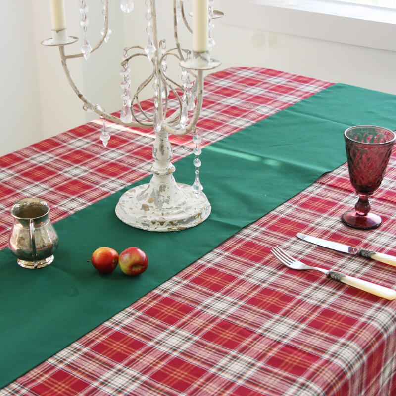 Retro Check Tablecloth Red/Blue 4 (105x105)